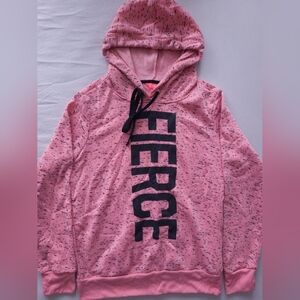 Pink Speckled Track Joggers & Hood Set with Fierce Logo